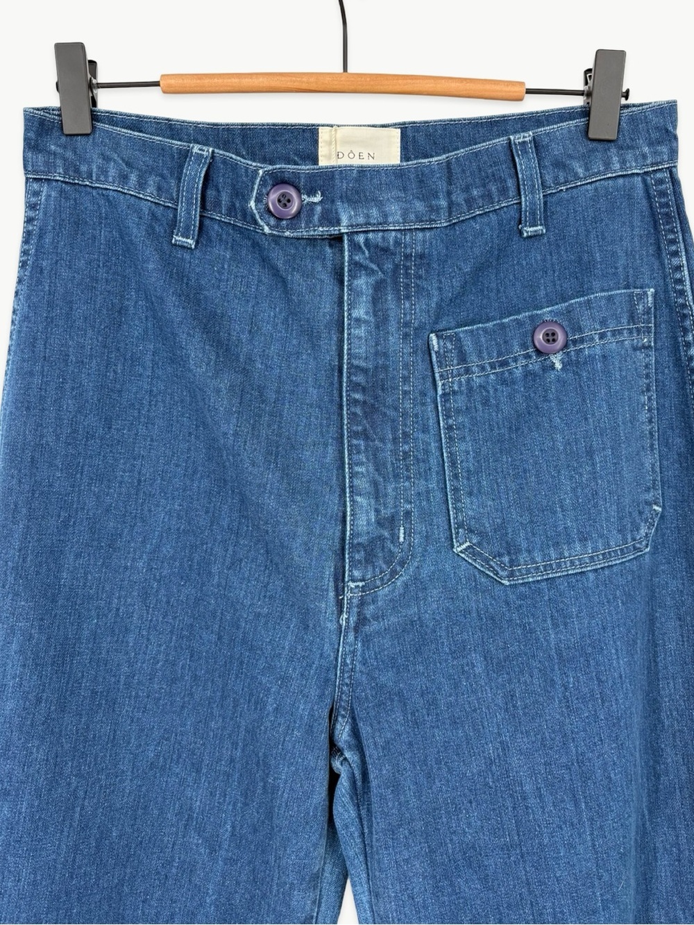 DÔEN Rainer Jean Size 28 in Sainte Croix Wash Wide Leg 100% Cotton NWT - Picture 7 of 15